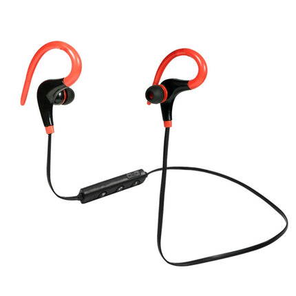 AiWei BT-01 Wireless Bluetooth Earphone with Microphone Hook Sports Earphone(Red)-garmade.com
