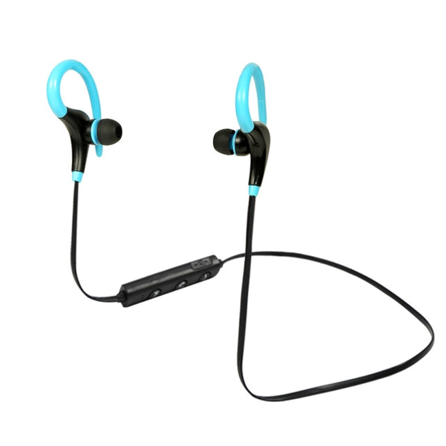 AiWei BT-01 Wireless Bluetooth Earphone with Microphone Hook Sports Earphone(Blue)-garmade.com
