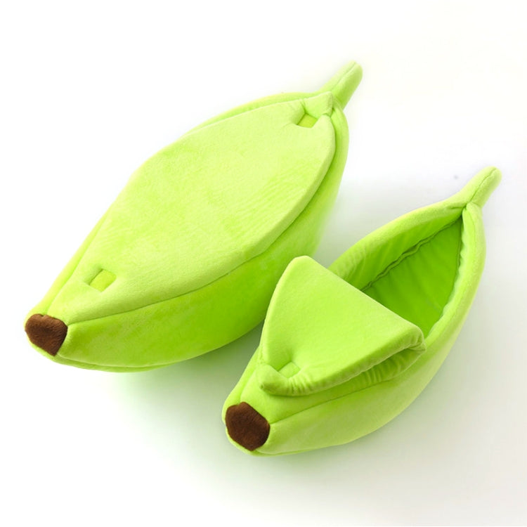 Creative Kennel Banana Shape Cat Litter Winter Warm Pet Nest, Size:M(Green)-garmade.com