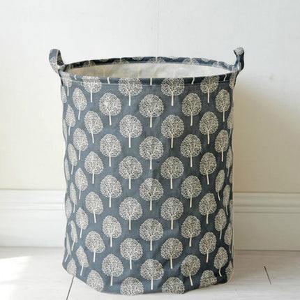 35x45cm Folding Drawstring Dirty Clothes Laundry Basket(Black)-garmade.com
