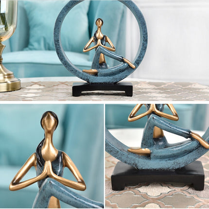 Modern Abstract Art Resin Yoga Pose Statue Yoga Studio Decorations(Pray)-garmade.com