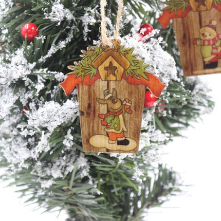 Christmas Wooden Creative House Accessories Scene Decoration(Snowman)-garmade.com