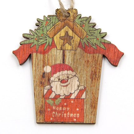Christmas Wooden Creative House Accessories Scene Decoration(Santa Claus)-garmade.com