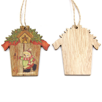 Christmas Wooden Creative House Accessories Scene Decoration(Santa Claus)-garmade.com