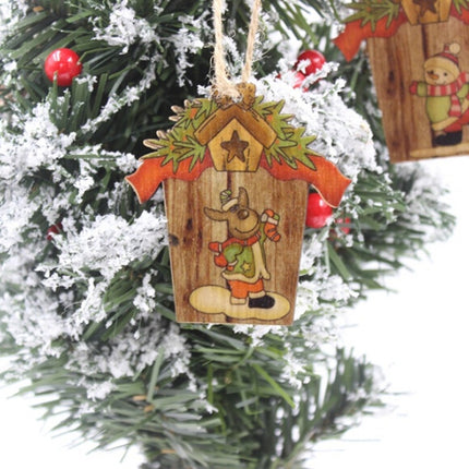 Christmas Wooden Creative House Accessories Scene Decoration(Deer)-garmade.com