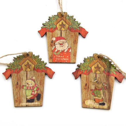 Christmas Wooden Creative House Accessories Scene Decoration(Mix Styles)-garmade.com