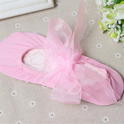 Women Bow Cross Straps Shallow Mouth Socks Sailboat Socks, Size:One Size(Pink)-garmade.com