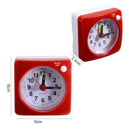 Travel Small Alarm Clock Bedside Mute Alarm Clock with Light & Snooze Function(Blue)-garmade.com