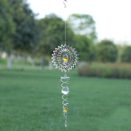 Foldable Metal Sheets Iron Wire Wind Chimes Home Garden Decoration(W012)-garmade.com