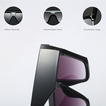 Women Oversized Square Frame Sunglasses Gradient Shades Sun Glasses(C4)-garmade.com