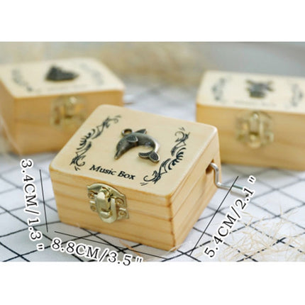 Creative Hand-cranked Wooden Music Box Valentine Day Gift(Heart)-garmade.com