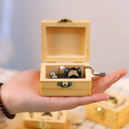 Creative Hand-cranked Wooden Music Box Valentine Day Gift(Heart)-garmade.com