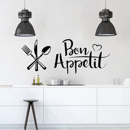DIY Knife And Fork Removable Wall Decal Family Mural Art 3D Home Decor-garmade.com