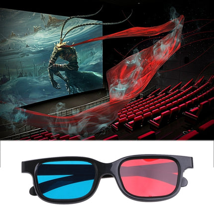 10pcs 3D Glasses Universal Black Frame Red Blue Cyan Anaglyph 3D Glasses 0.2mm For Movie Game DVD-garmade.com