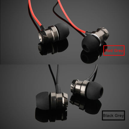 3.5mm Wired Headphones Handsfree Headset In Ear Earphone Earbuds with Mic for Xiaomi Phone MP3 Player Laptop(Black Grey)-garmade.com