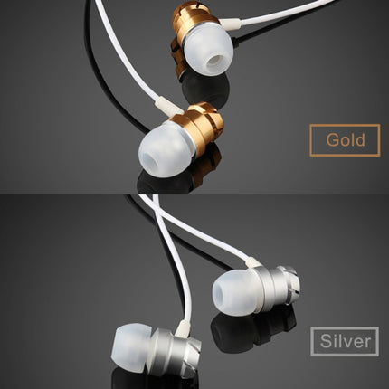 3.5mm Wired Headphones Handsfree Headset In Ear Earphone Earbuds with Mic for Xiaomi Phone MP3 Player Laptop(Gold)-garmade.com