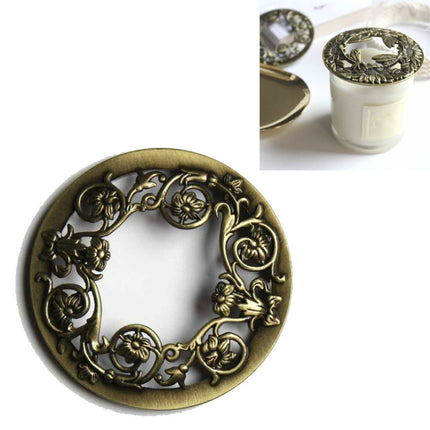 Built-in Wrought Iron Polythermal Anti-hanging Wall Scented Candle Zinc Alloy Smart Cover(Flower Section)-garmade.com