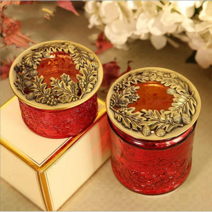 Built-in Wrought Iron Polythermal Anti-hanging Wall Scented Candle Zinc Alloy Smart Cover(Flower Section)-garmade.com