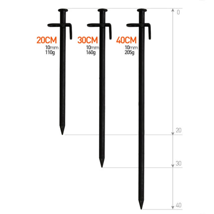 5 PCS Reinforced Long Outdoor Camping Tent Nail Steel Nails, Length:20cm-garmade.com