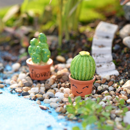 10 PCS Mini Cute Potted Artificial Plant Flower Miniature Doll House Decoration Accessories(Love)-garmade.com
