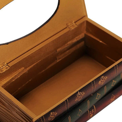 Retro Hand Drawn Book Style Tissue Box Case(Coffee)-garmade.com