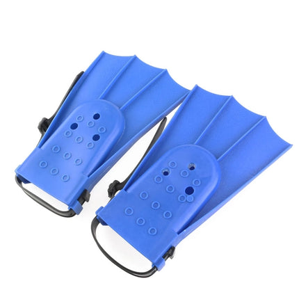 1 Pair Adult Adjustable Fins Swimming Fins Snorkeling Sole, Size:30-35(Blue)-garmade.com