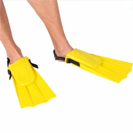 1 Pair Adult Adjustable Fins Swimming Fins Snorkeling Sole, Size:30-35(Yellow)-garmade.com