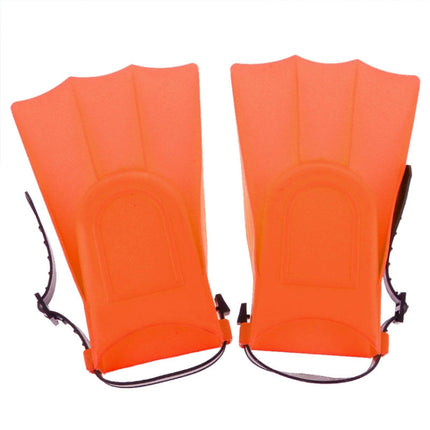 1 Pair Adult Adjustable Fins Swimming Fins Snorkeling Sole, Size:30-35(Orange)-garmade.com