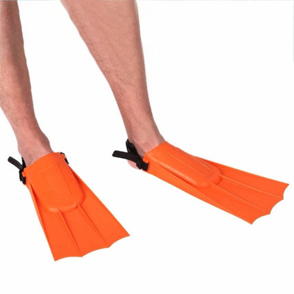 1 Pair Adult Adjustable Fins Swimming Fins Snorkeling Sole, Size:30-35(Orange)-garmade.com