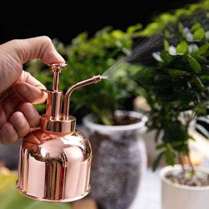 Vintage Brass Gardening Meaty Small Watering Can (Rose Gold)-garmade.com