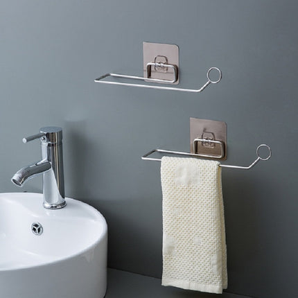 4 PCS Stainless Steel Bathroom Kitchen Shelf Vertical Rag Towel Rack(Circle)-garmade.com