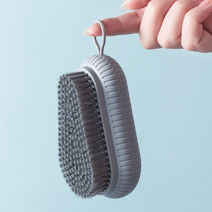 Plastic Soft Bristle Washing Brush Cleaning Brush(Gray)-garmade.com