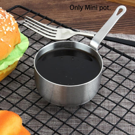 Stainless Steel Sauce Handle Mini Pot Seasoning Tools, Size:S(Silver)-garmade.com