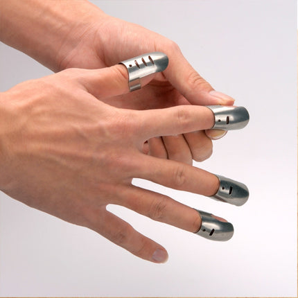4 PCS / Set Adjustable Stainless Steel Finger Hand Guard Finger Protector Knife Slice Chop Safe Cooking Tools-garmade.com