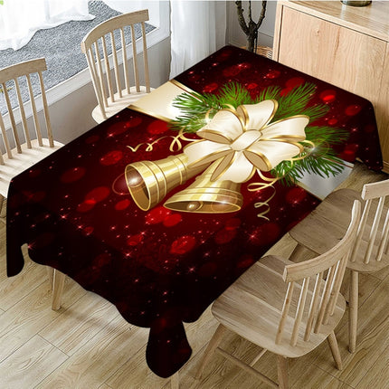 Household Rectangular Tablecloth Christmas Dining Coffee Table Cloth Decoration, Size:140x140cm(Christmas Bell)-garmade.com
