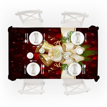 Household Rectangular Tablecloth Christmas Dining Coffee Table Cloth Decoration, Size:140x140cm(Christmas Bell)-garmade.com