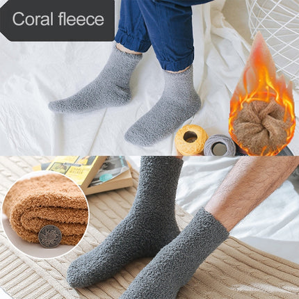3 Pairs Winter Warm Comfortable Cashmere Socks for Men and Women(Coffee)-garmade.com