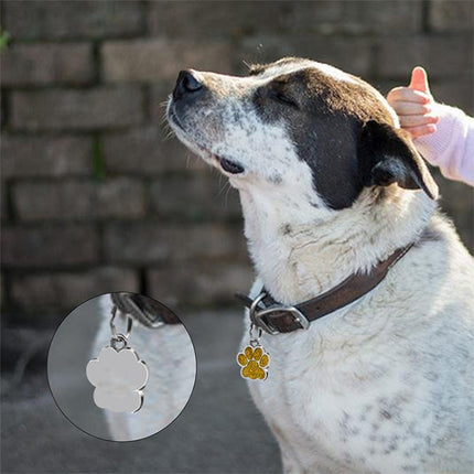 10 PCS Enamel Cat Dog Bear Paw Prints Key Chain Jewelry Making(Orange)-garmade.com