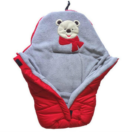 Newborn Baby Stroller Sleeping Bag Infant Go out Swaddle Winter, Size:82x45x38cm(Red)-garmade.com