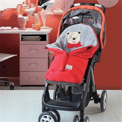 Newborn Baby Stroller Sleeping Bag Infant Go out Swaddle Winter, Size:82x45x38cm(Red)-garmade.com