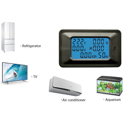 100A Household Multifunctional Watt-hour Meter AC Digital Voltage and Current Meter Power Monitor-garmade.com
