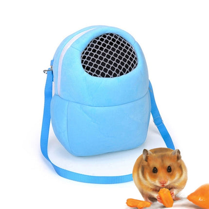 Pet Bag Small Pet Hamster Carrier Pure Color Leash Travel Bag, Size:S(Sky Blue)-garmade.com