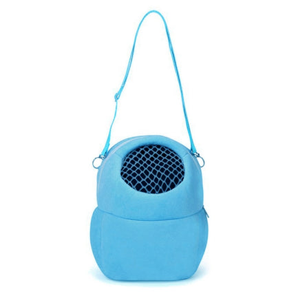 Pet Bag Small Pet Hamster Carrier Pure Color Leash Travel Bag, Size:S(Sky Blue)-garmade.com