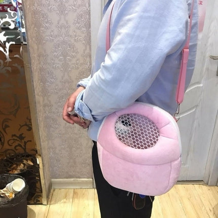 Pet Bag Small Pet Hamster Carrier Pure Color Leash Travel Bag, Size:S(Pink)-garmade.com