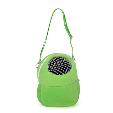 Pet Bag Small Pet Hamster Carrier Pure Color Leash Travel Bag, Size:L(Green)-garmade.com