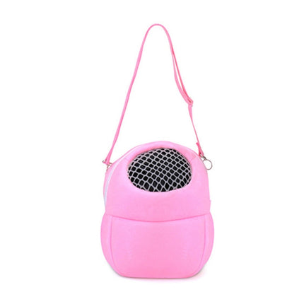 Pet Bag Small Pet Hamster Carrier Pure Color Leash Travel Bag, Size:L(Pink)-garmade.com