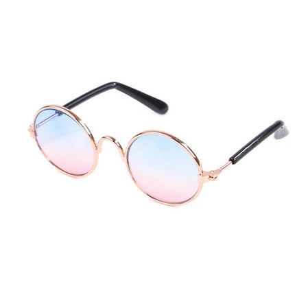 Multicolored Eye-wear Pet Cat Dog Fashion Sunglasses UV Sun Glasses Eye Protection(Gradient Blue)-garmade.com
