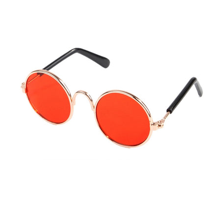 Multicolored Eye-wear Pet Cat Dog Fashion Sunglasses UV Sun Glasses Eye Protection(Red)-garmade.com
