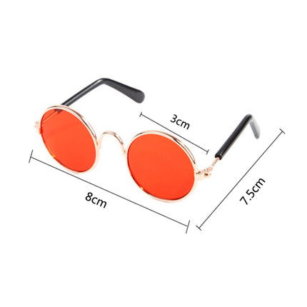 Multicolored Eye-wear Pet Cat Dog Fashion Sunglasses UV Sun Glasses Eye Protection(Yellow Reflective)-garmade.com