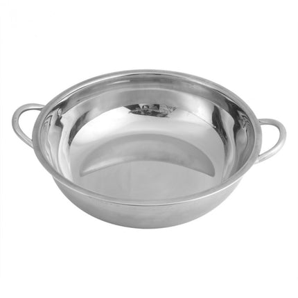 5 PCS Stainless Steel Hot Pot Thick Non-magnetic Clear Soup Pot Double-eared Hot Pot, Size:30cm-garmade.com